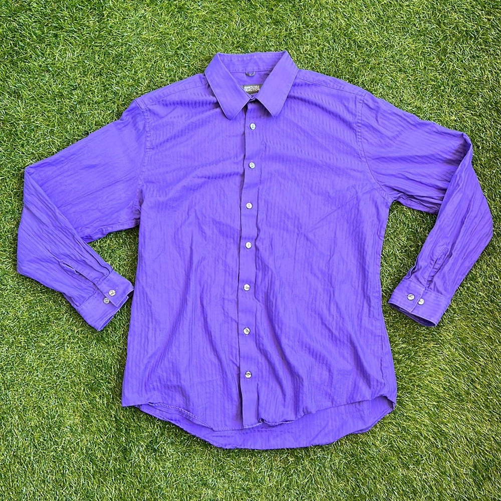 Kenneth Cole Reaction Slim-fit Striped Dress Shirt